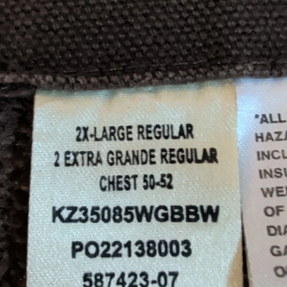 Vtg. Walls Zero Zone Insulated Fleece Lined Hooded Canvas Jacket 2XL Brown Green - Picture 5 of 16